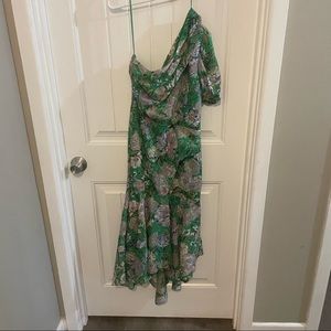 ASTR the label Santorini floral one shoulder midi dress